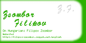 zsombor filipov business card